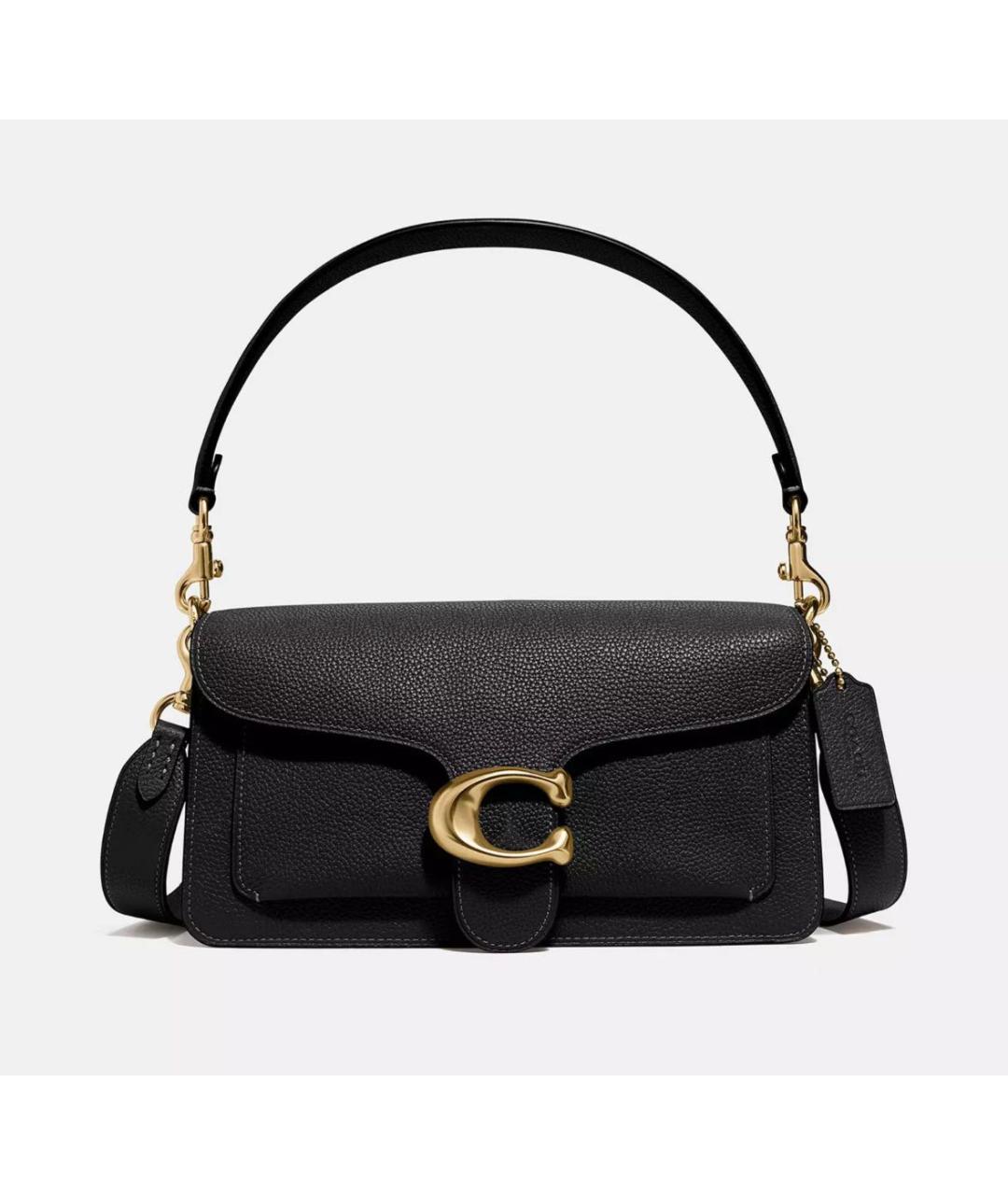 COACH Черная кожаная сумка через плечо, фото 9