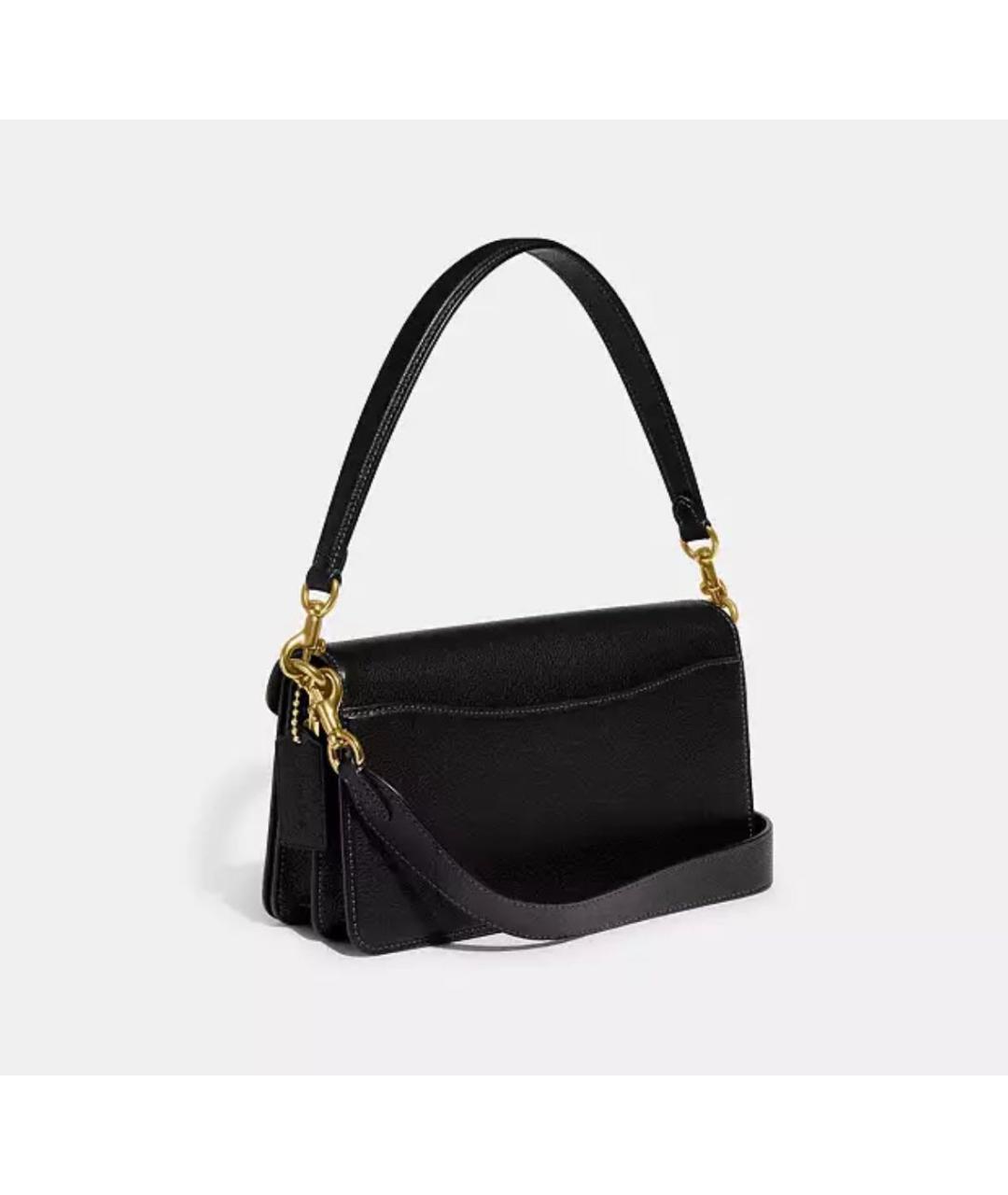 COACH Черная кожаная сумка через плечо, фото 6