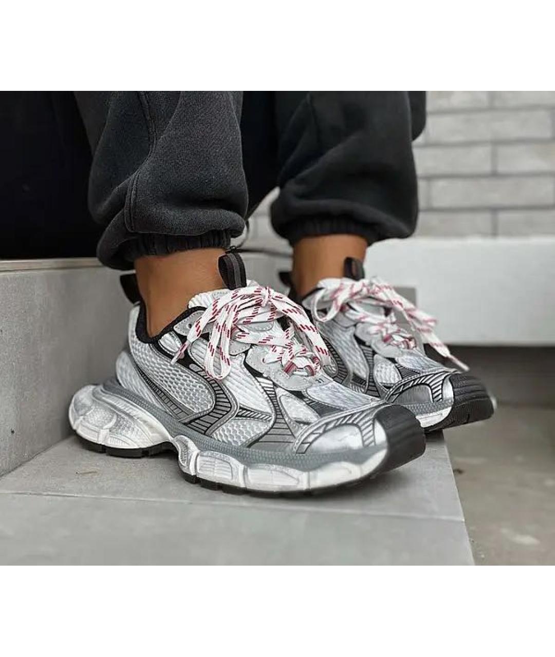 BALENCIAGA Серые синтетические кроссовки, фото 4