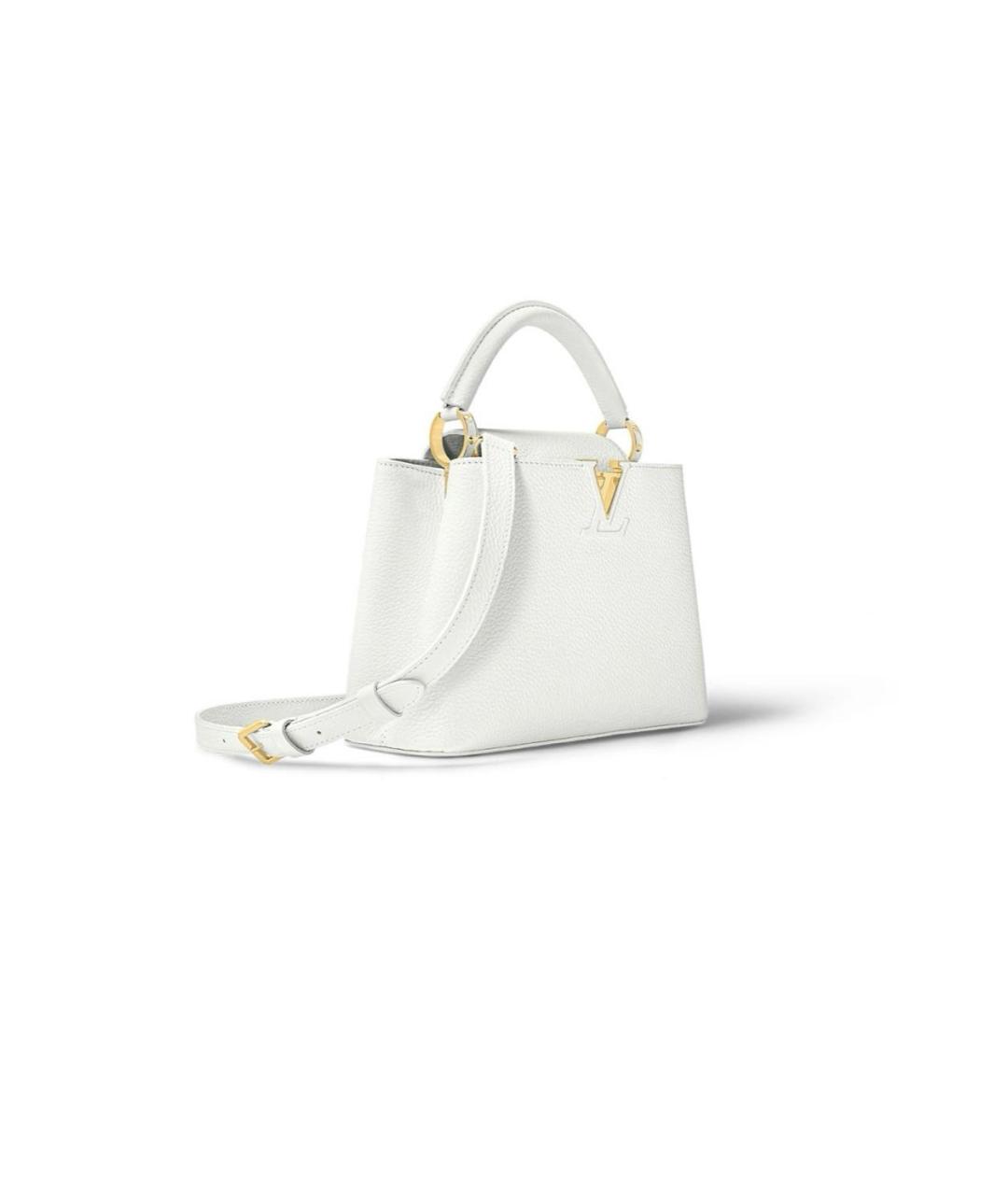 LOUIS VUITTON Белая кожаная сумка через плечо, фото 2