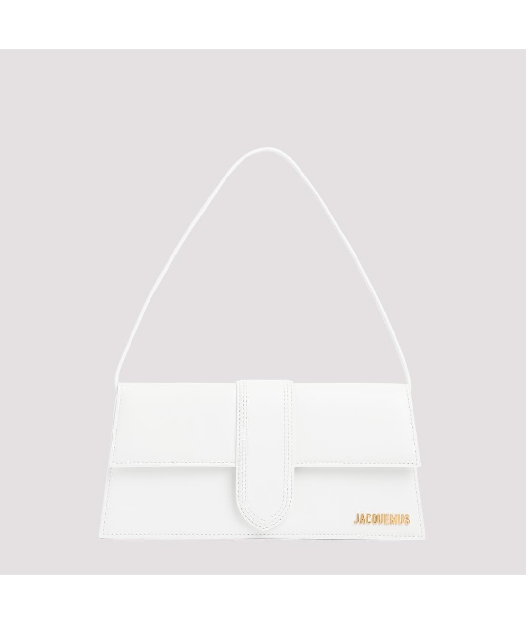 JACQUEMUS Белая кожаная сумка через плечо, фото 2