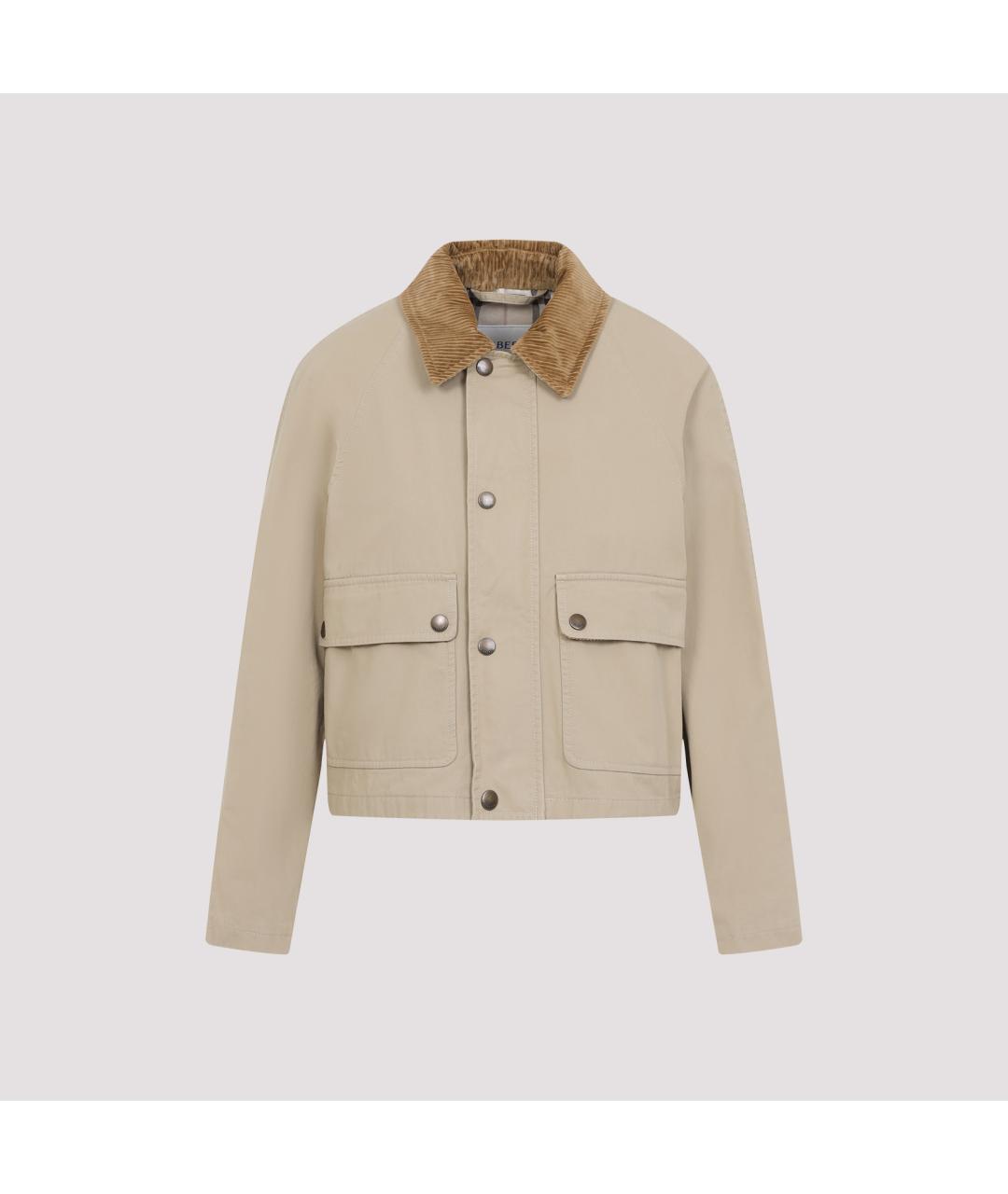 BURBERRY Бежевая хлопковая куртка, фото 3
