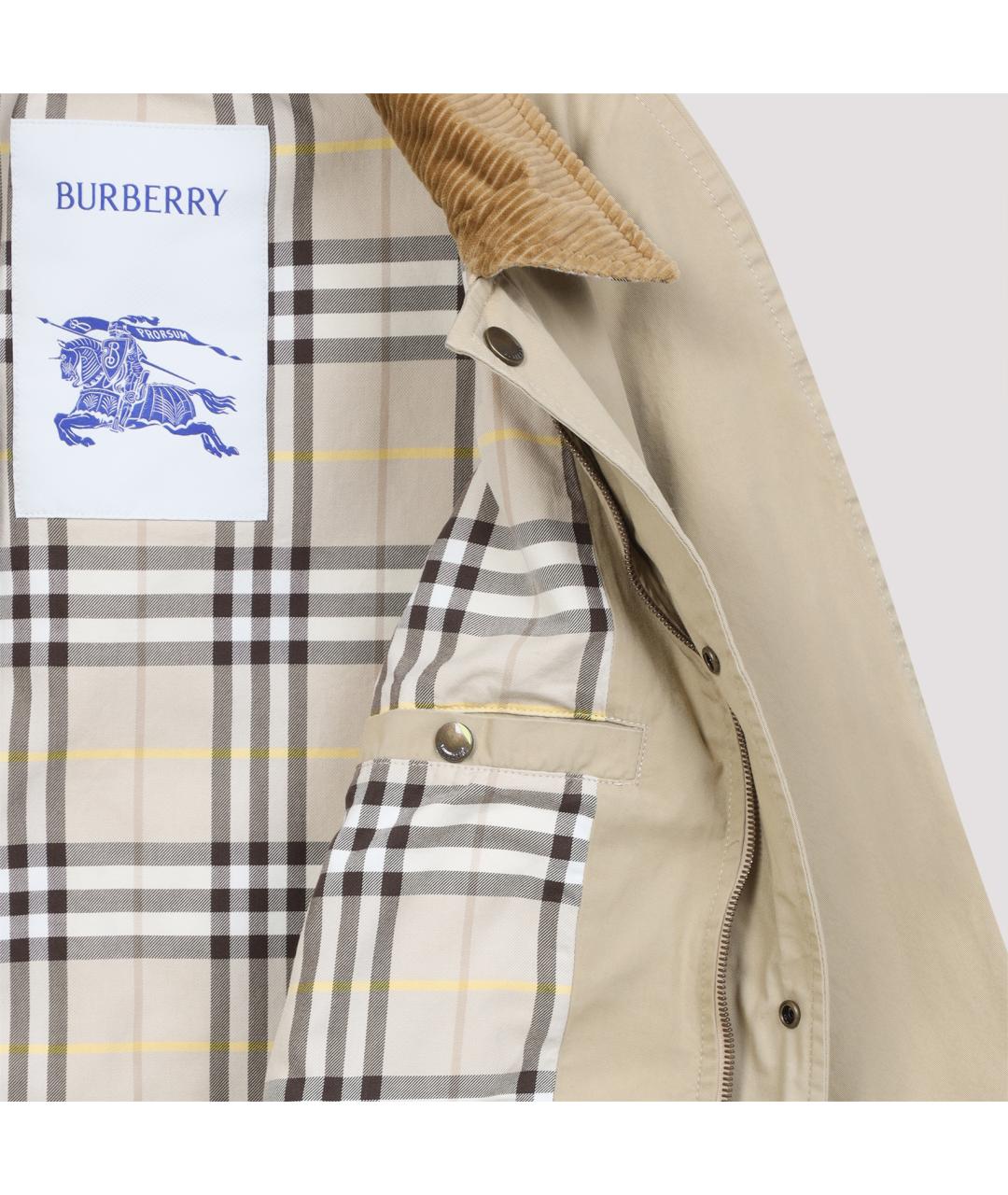 BURBERRY Бежевая хлопковая куртка, фото 6