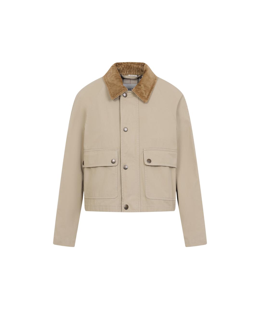 BURBERRY Бежевая хлопковая куртка, фото 1