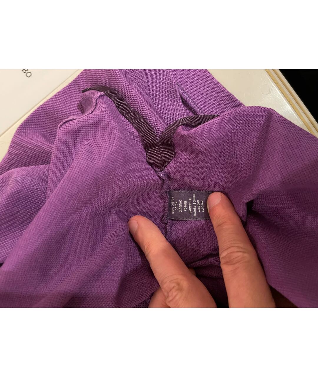 RALPH LAUREN Фиолетовое хлопковое поло с коротким рукавом, фото 4