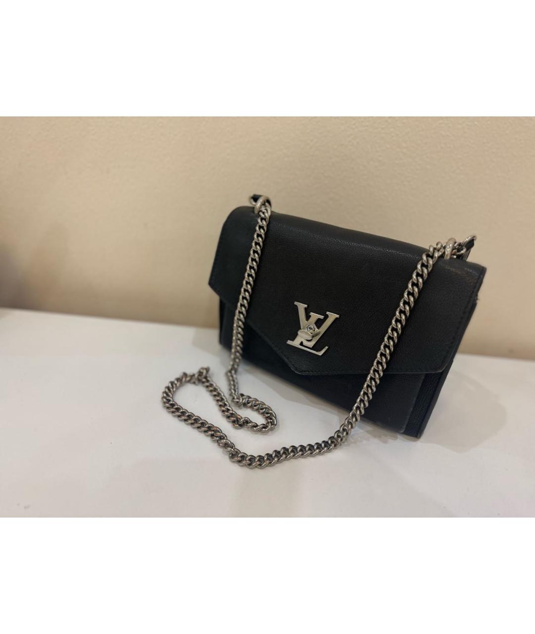 LOUIS VUITTON Черная кожаная сумка через плечо, фото 7