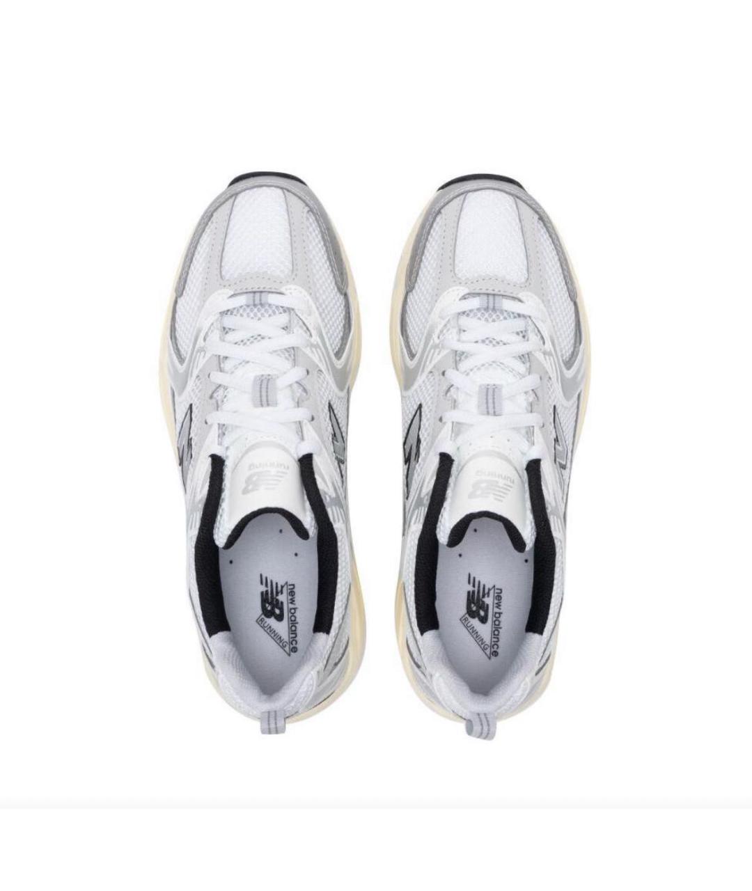 NEW BALANCE Серебряные текстильные низкие кроссовки / кеды, фото 3