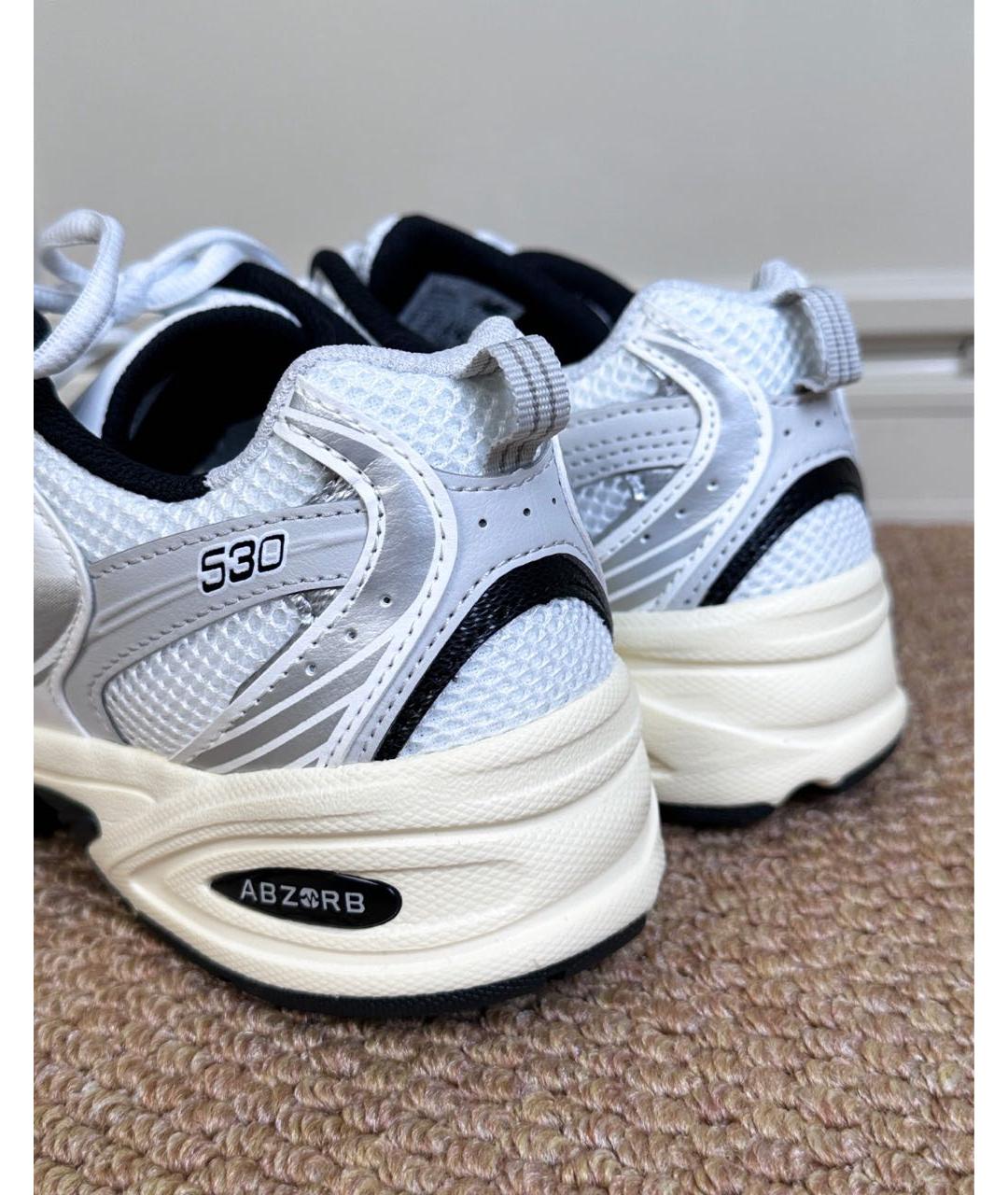 NEW BALANCE Серебряные текстильные низкие кроссовки / кеды, фото 8
