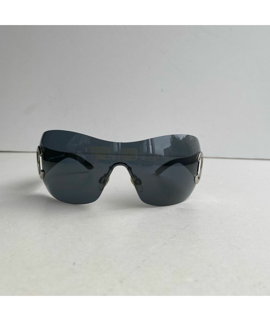 CHANEL PRE-OWNED Серые пластиковые солнцезащитные очки, фото 8