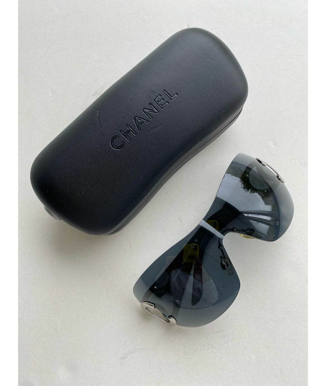 CHANEL PRE-OWNED Серые пластиковые солнцезащитные очки, фото 4