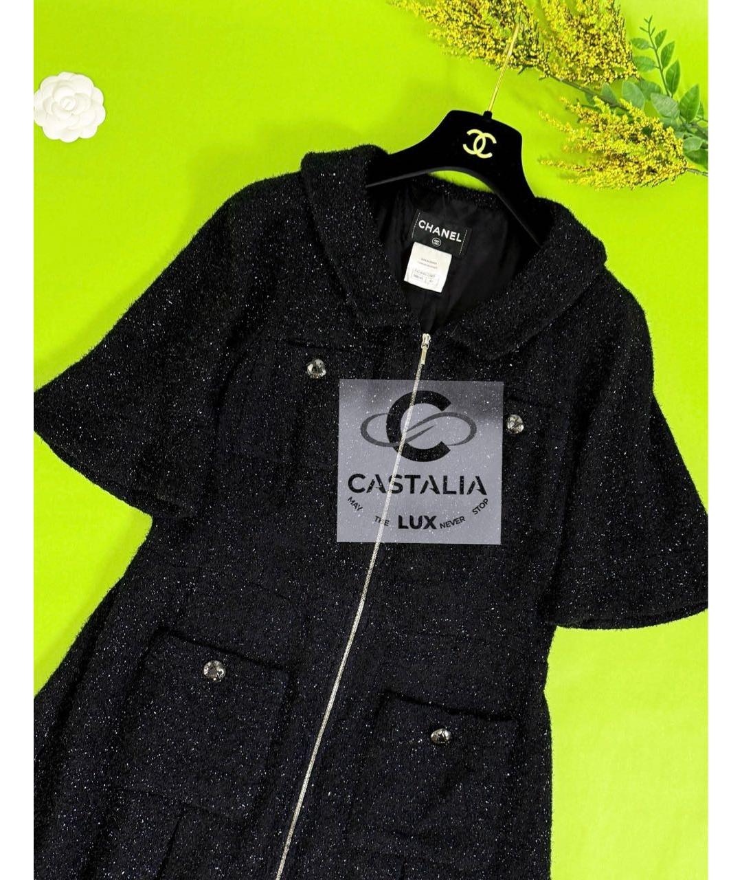 CHANEL Черное твидовое платье, фото 6