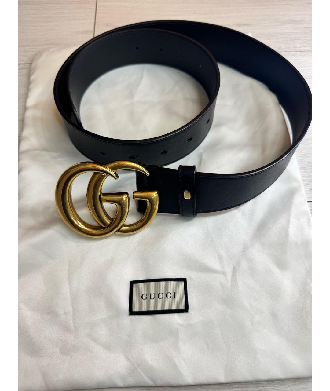 GUCCI Черный кожаный ремень, фото 6