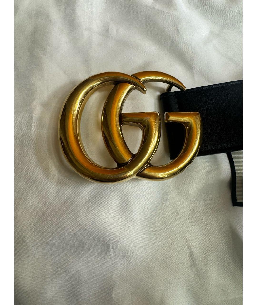 GUCCI Черный кожаный ремень, фото 2