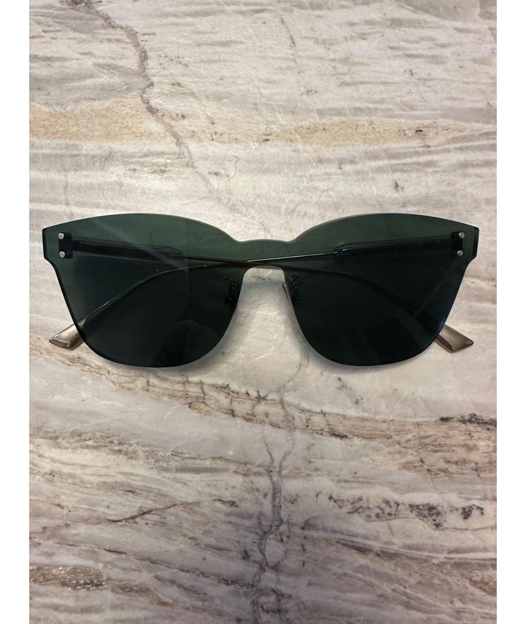 CHRISTIAN DIOR Зеленые металлические солнцезащитные очки, фото 2