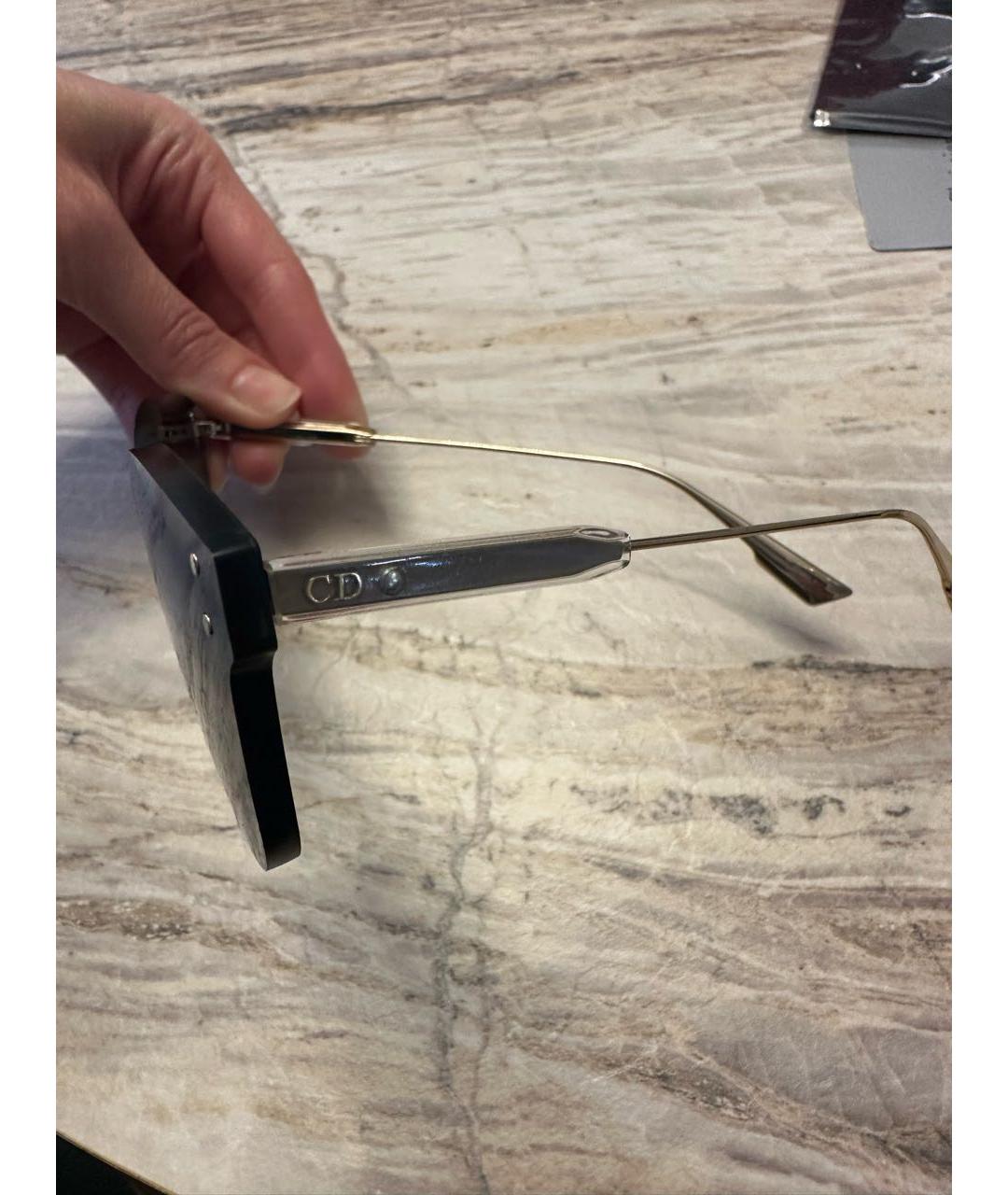 CHRISTIAN DIOR Зеленые металлические солнцезащитные очки, фото 3