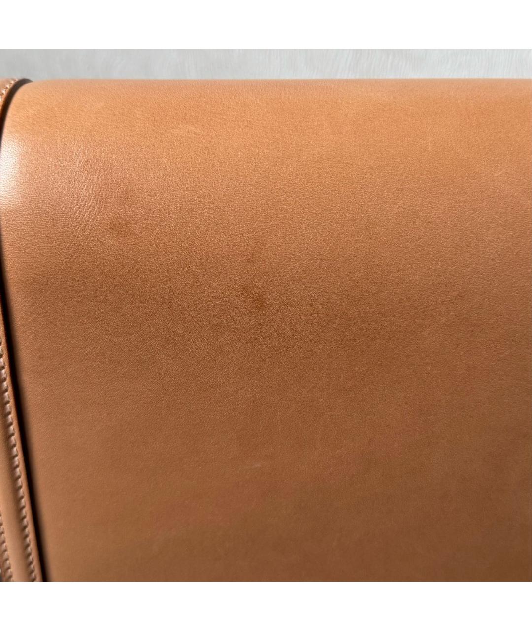 SAINT LAURENT Коричневая кожаная сумка через плечо, фото 4