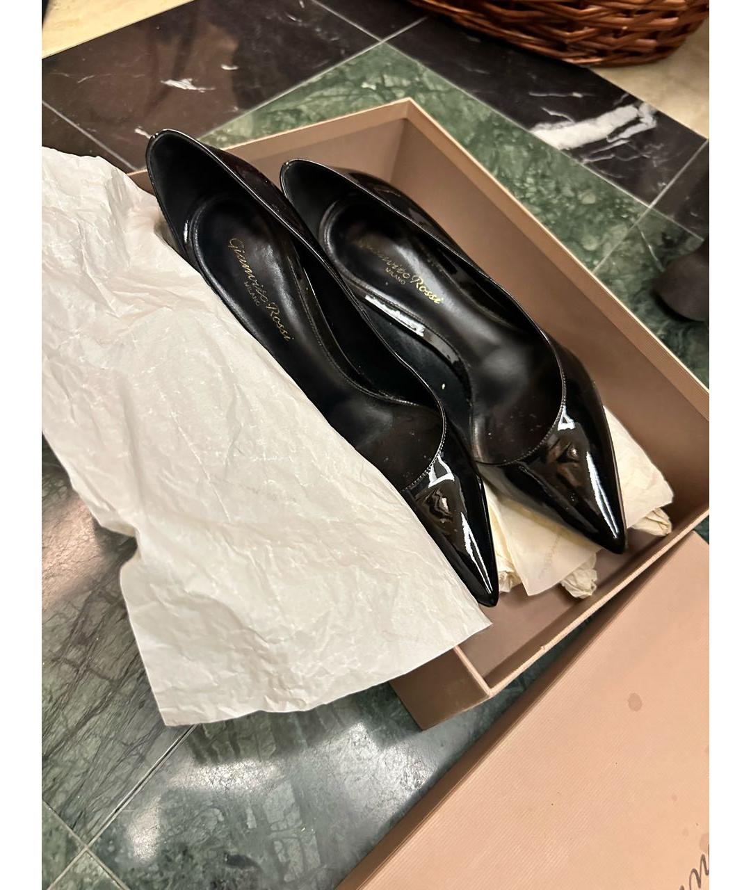 GIANVITO ROSSI Черные туфли из лакированной кожи, фото 6