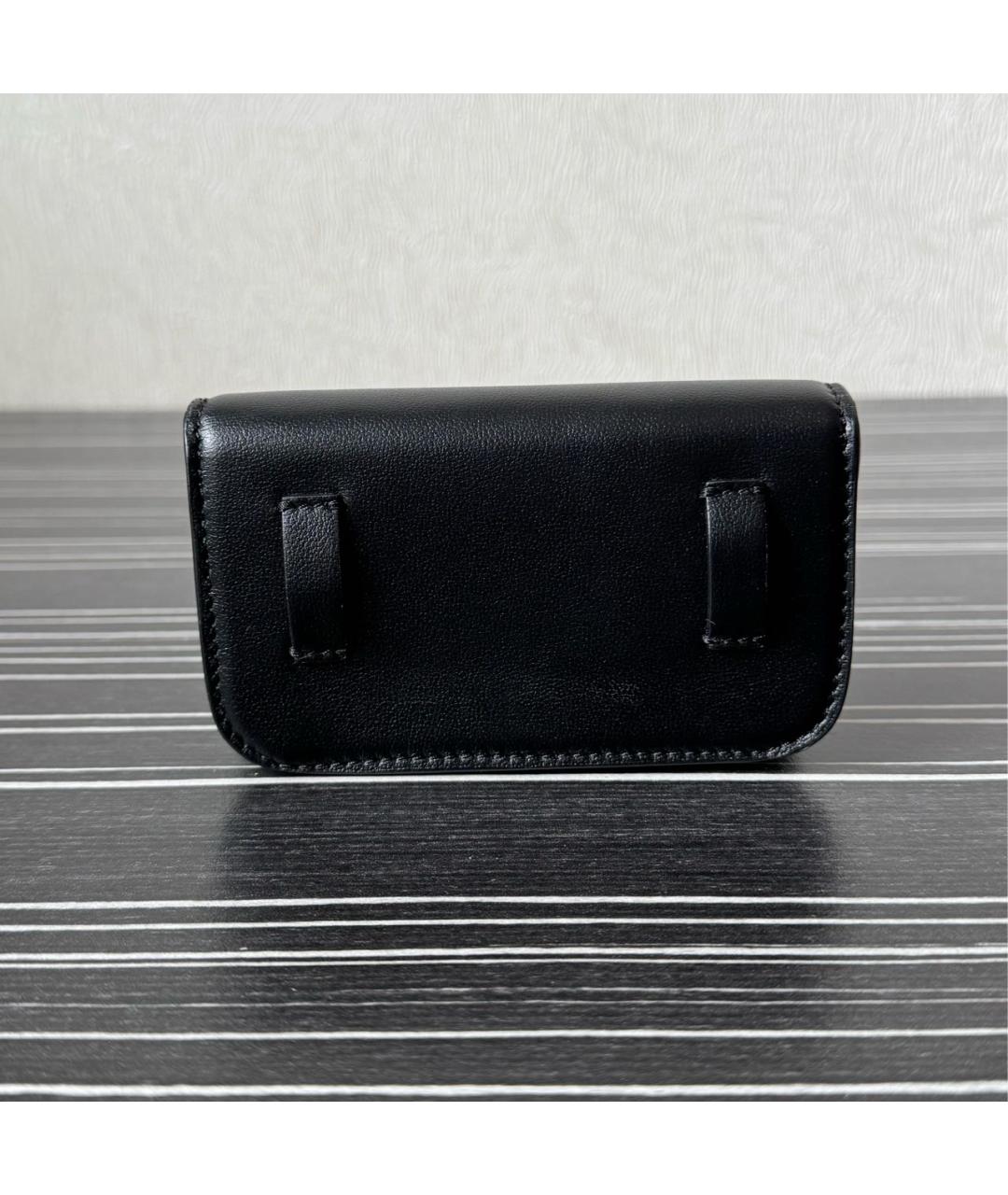 VALENTINO Черная кожаная сумка через плечо, фото 3