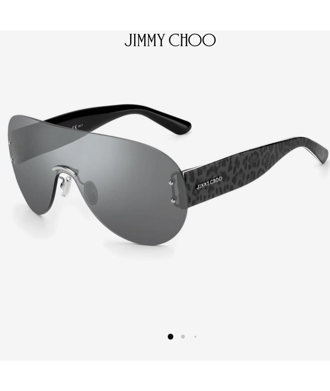 JIMMY CHOO Серые пластиковые солнцезащитные очки, фото 4