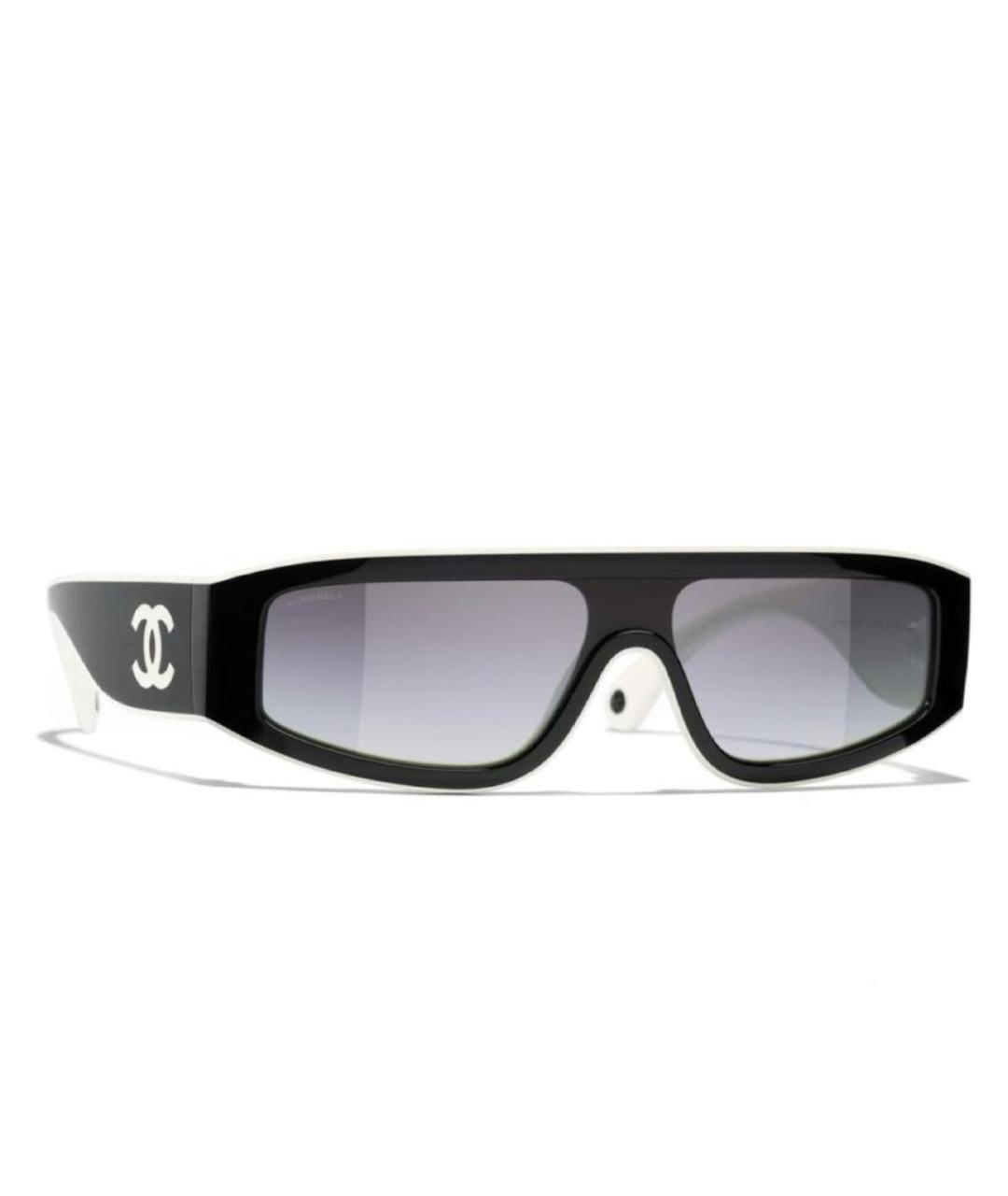 CHANEL Черные пластиковые солнцезащитные очки, фото 4