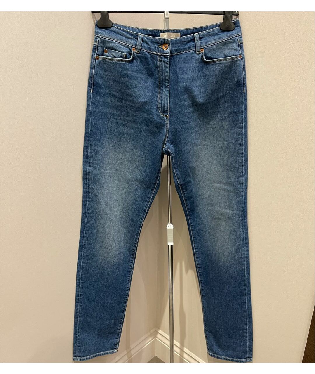 STEFANEL Синие хлопко-эластановые прямые джинсы, фото 5