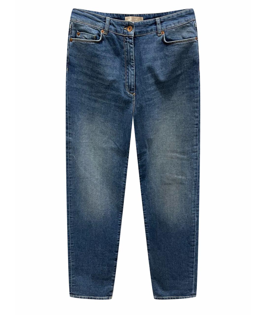 STEFANEL Синие хлопко-эластановые прямые джинсы, фото 1