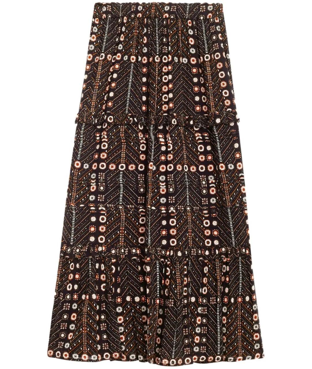 ISABEL MARANT Коричневая хлопковая юбка миди, фото 1