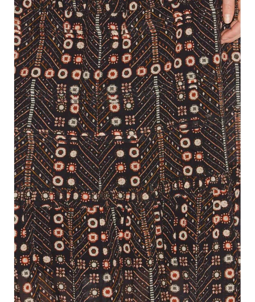 ISABEL MARANT Коричневая хлопковая юбка миди, фото 3
