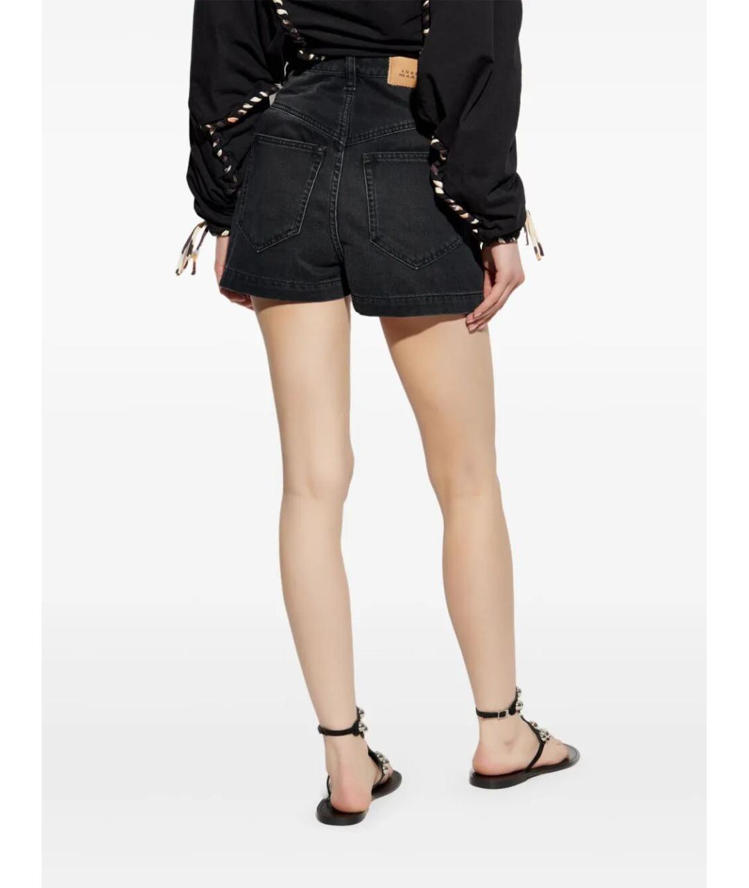 ISABEL MARANT Черные хлопковые прямые брюки, фото 3