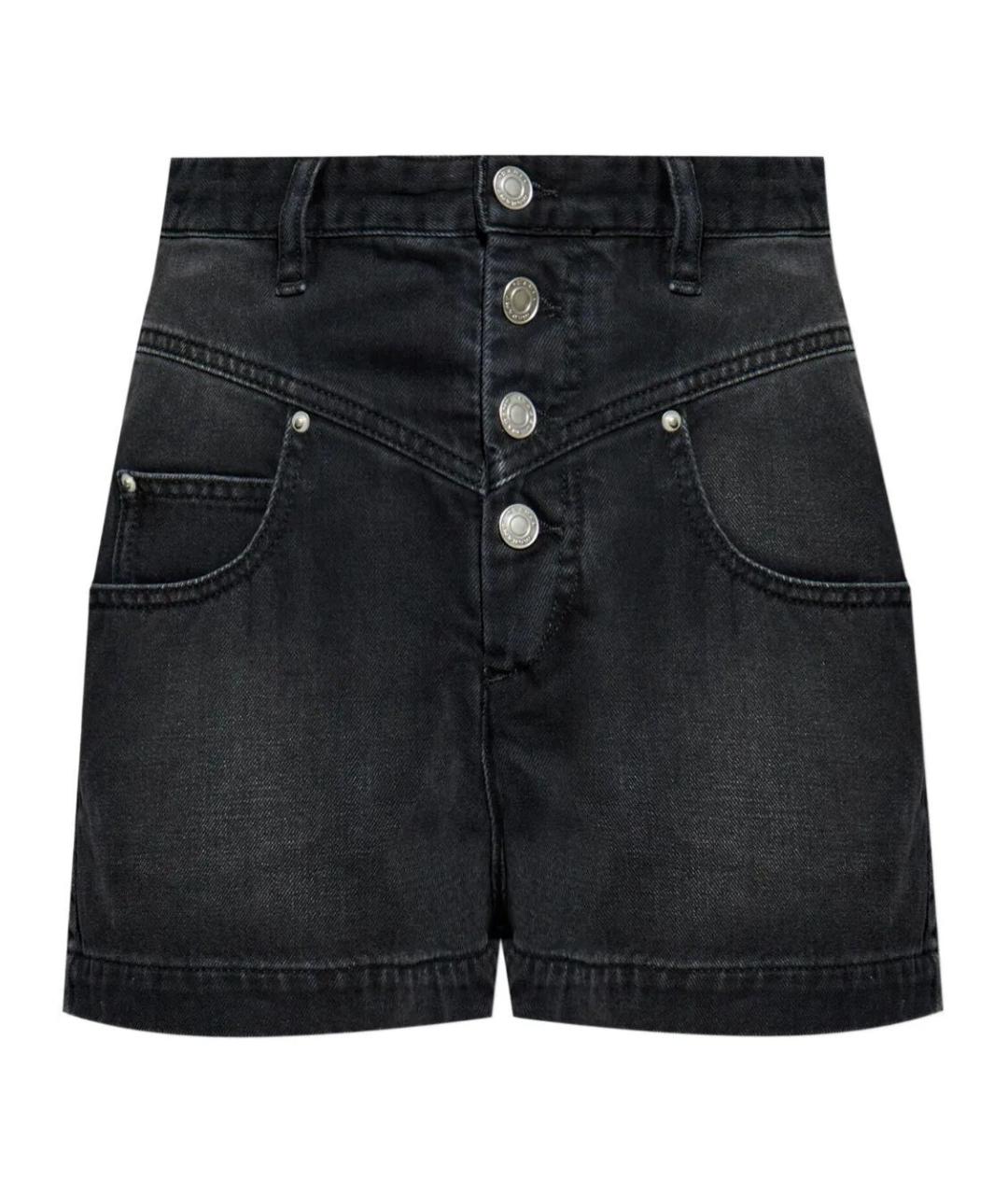 ISABEL MARANT Черные хлопковые прямые брюки, фото 1