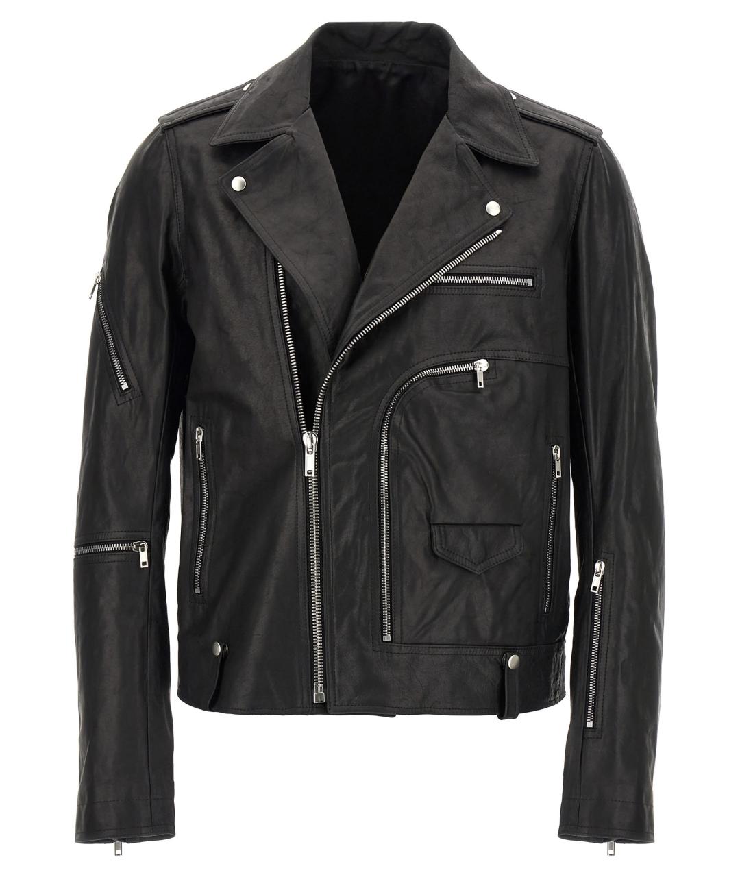 RICK OWENS Черная кожаная куртка, фото 1