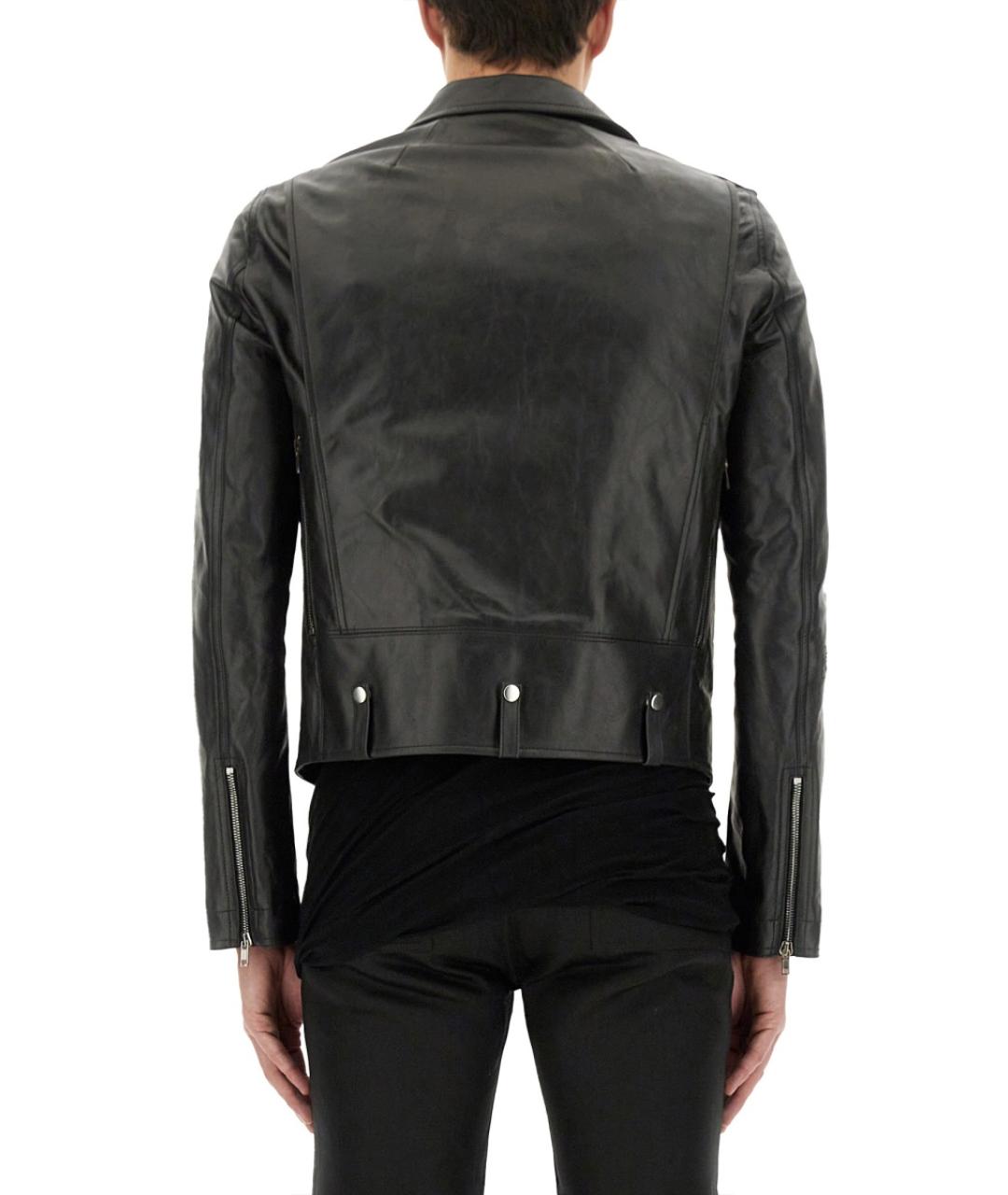 RICK OWENS Черная кожаная куртка, фото 4