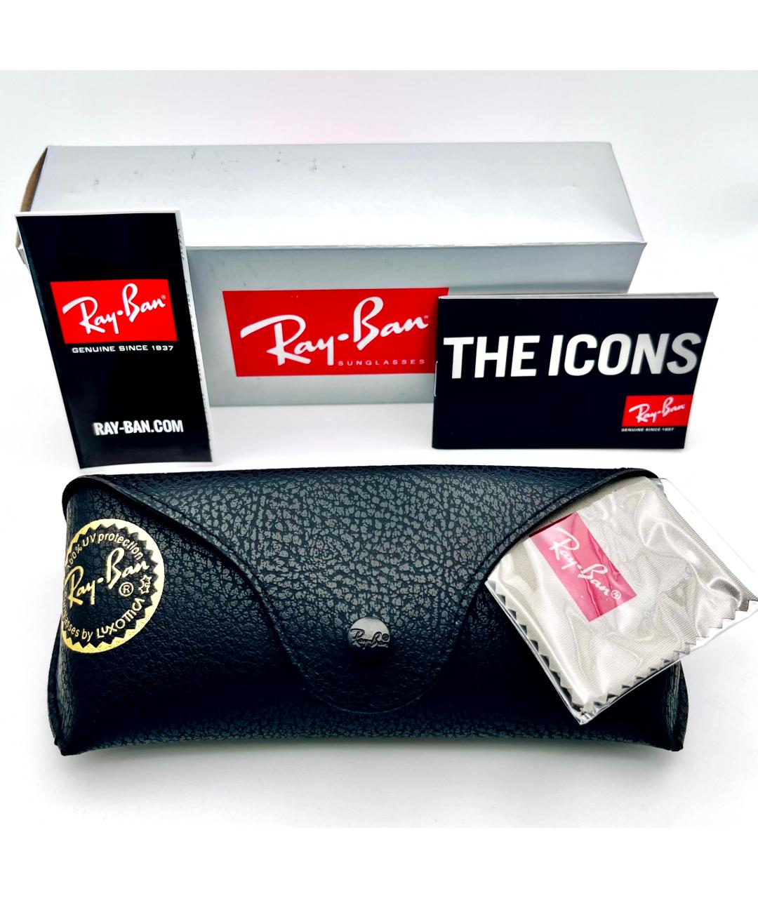 RAY BAN Золотые металлические солнцезащитные очки, фото 4