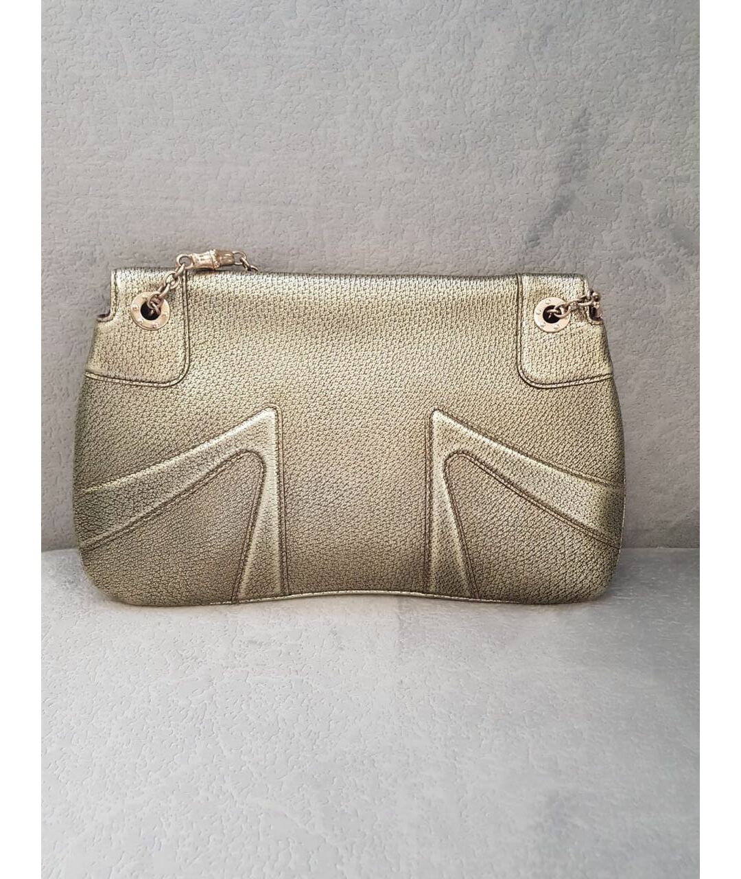 GUCCI Золотая кожаная сумка тоут, фото 6