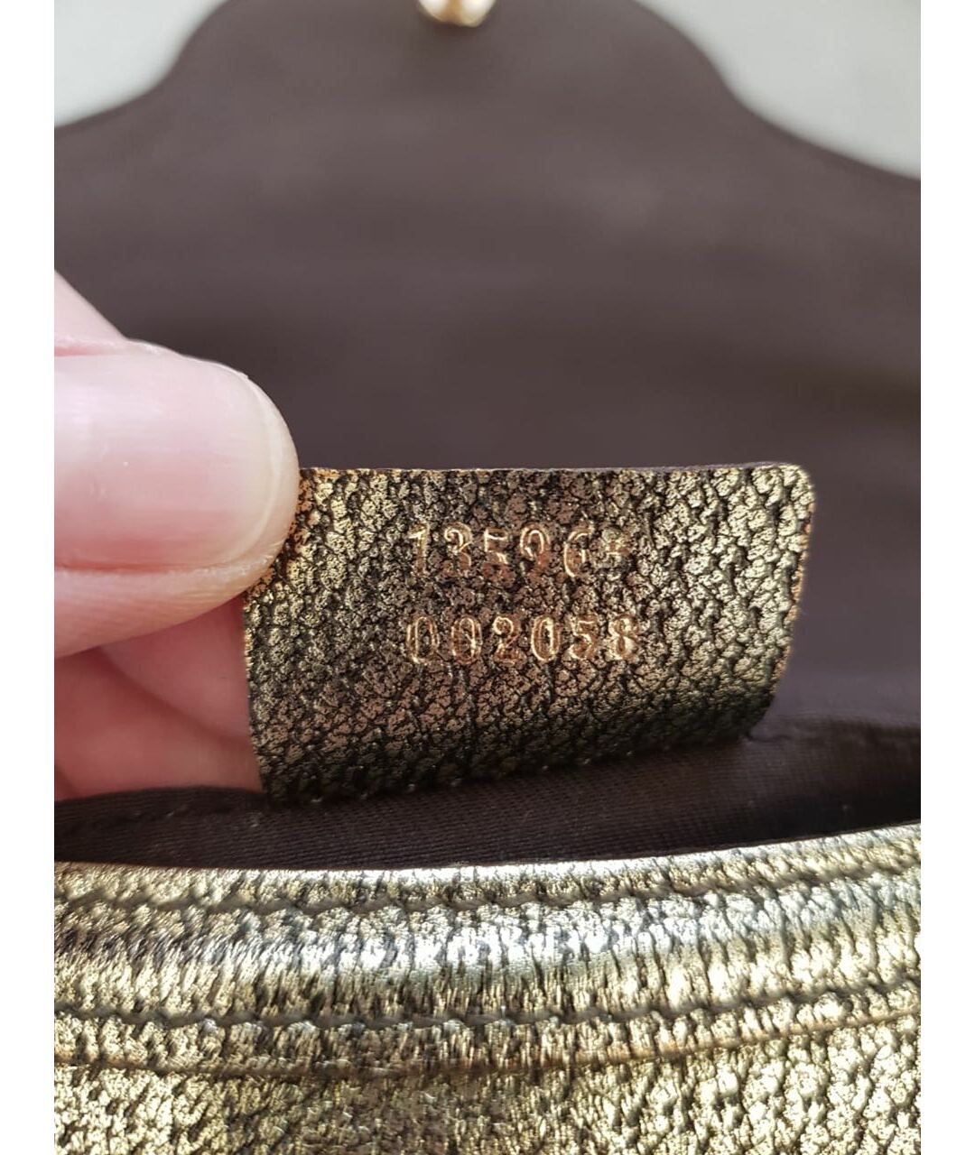 GUCCI Золотая кожаная сумка тоут, фото 4