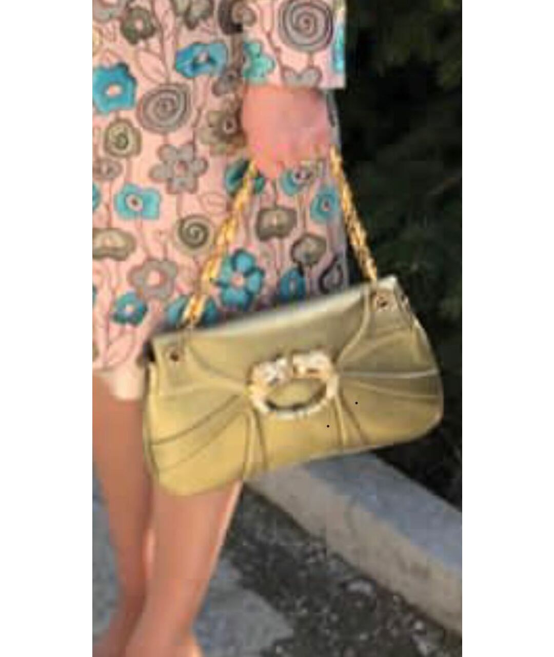 GUCCI Золотая кожаная сумка тоут, фото 2