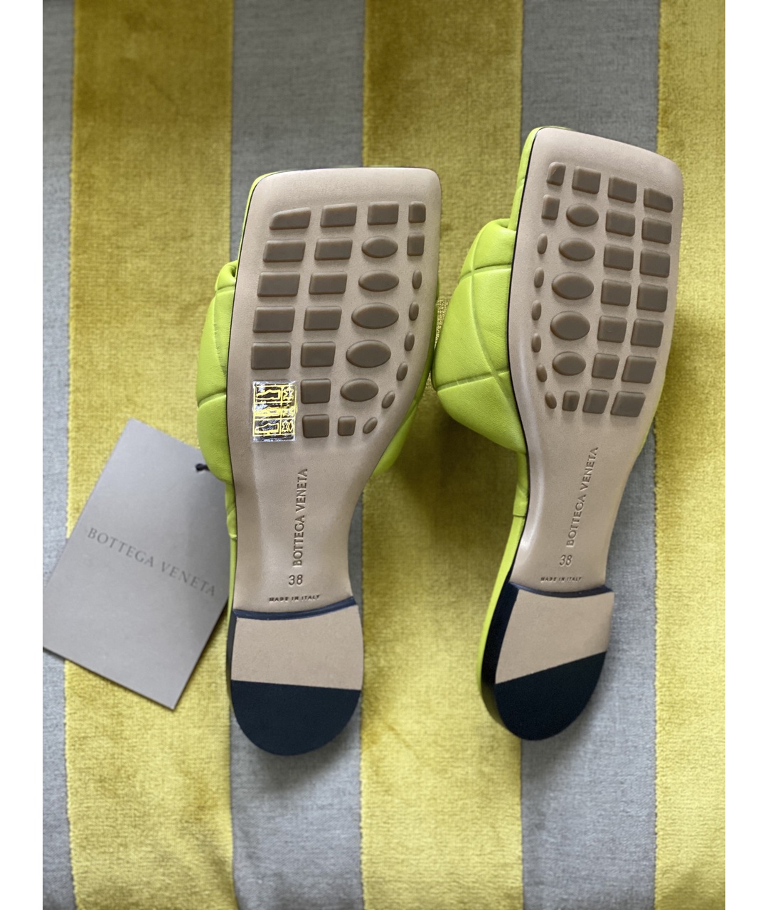 BOTTEGA VENETA Зеленые кожаные сандалии, фото 2