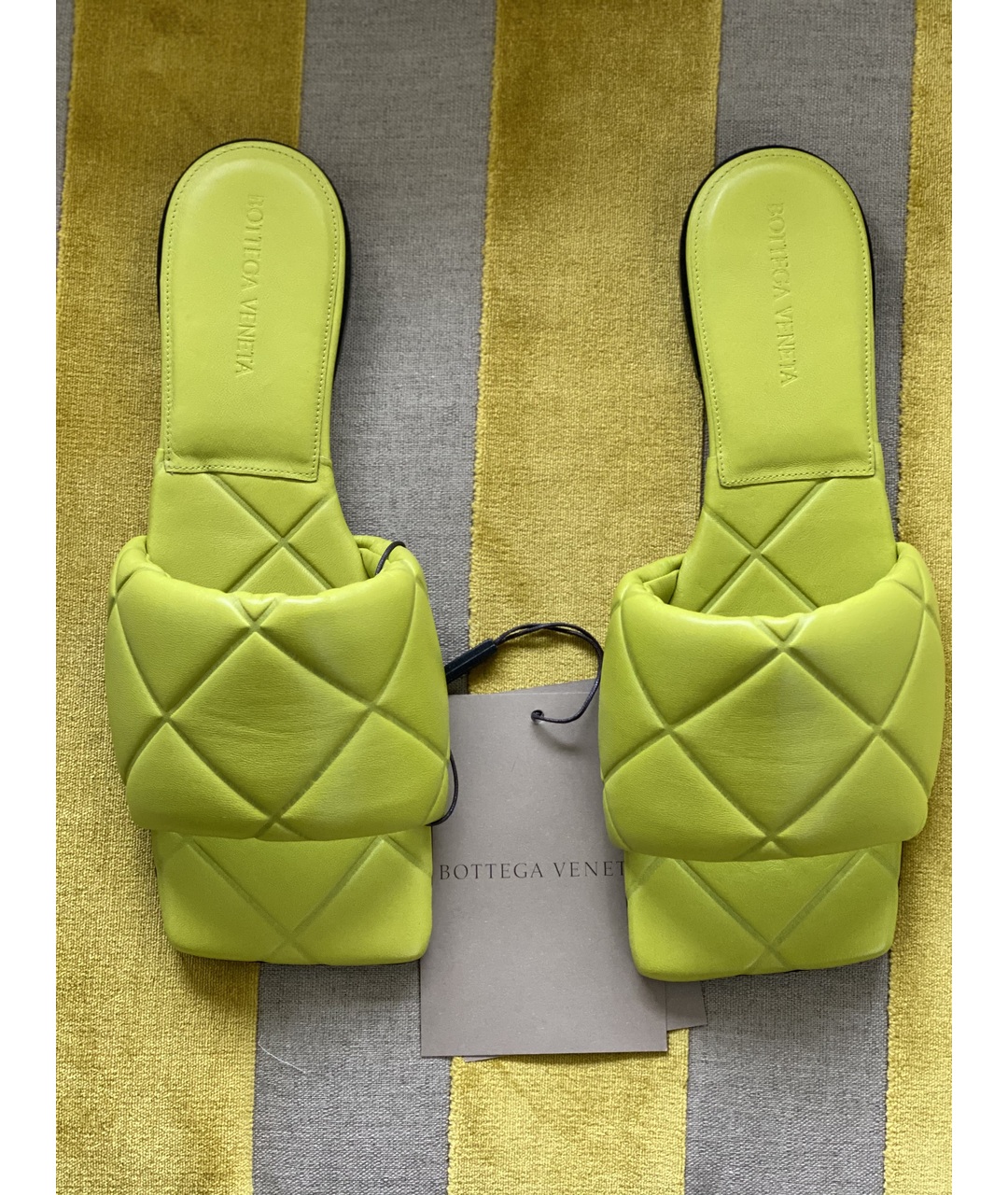 BOTTEGA VENETA Зеленые кожаные сандалии, фото 5