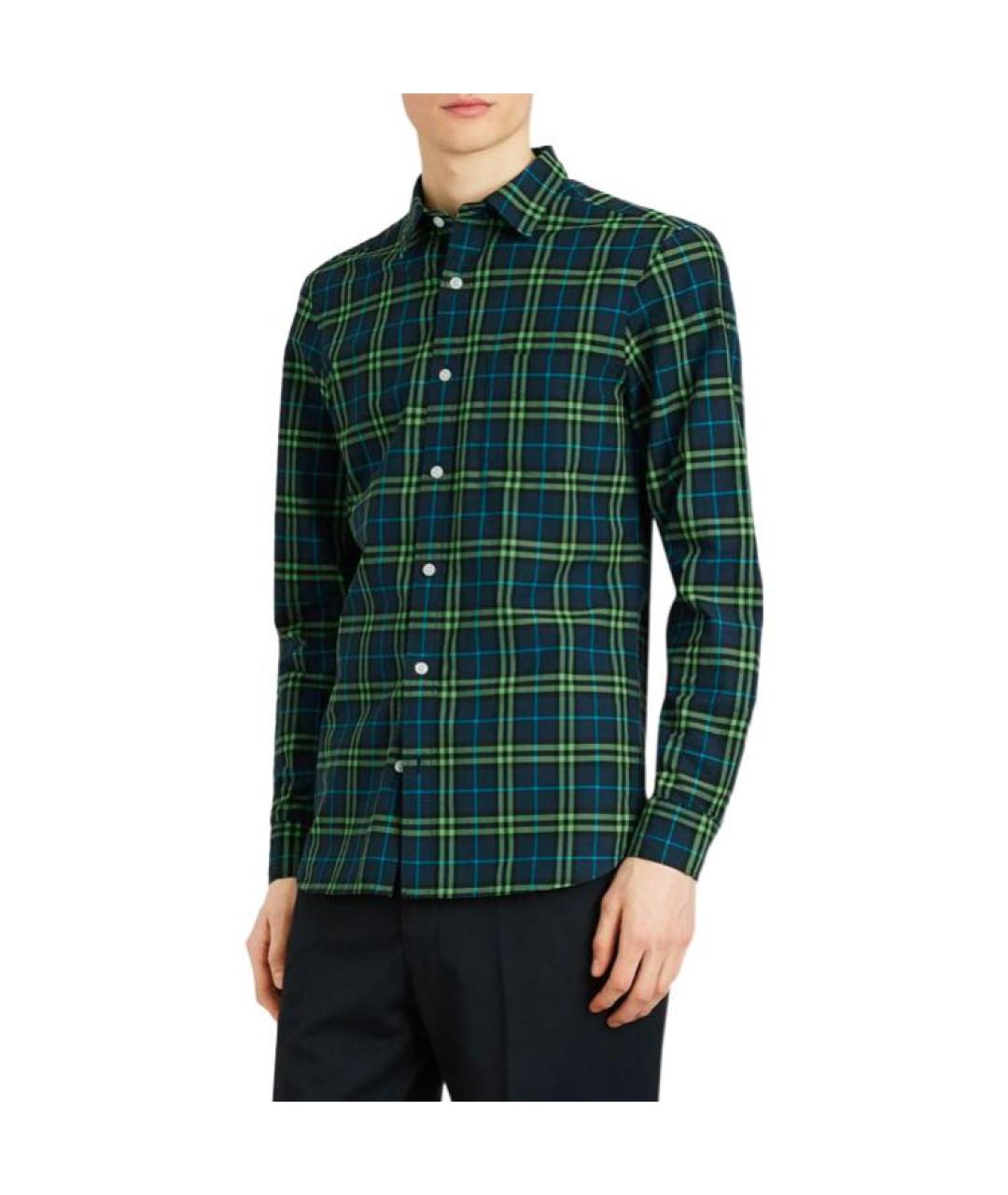 BURBERRY Мульти хлопковая кэжуал рубашка, фото 4