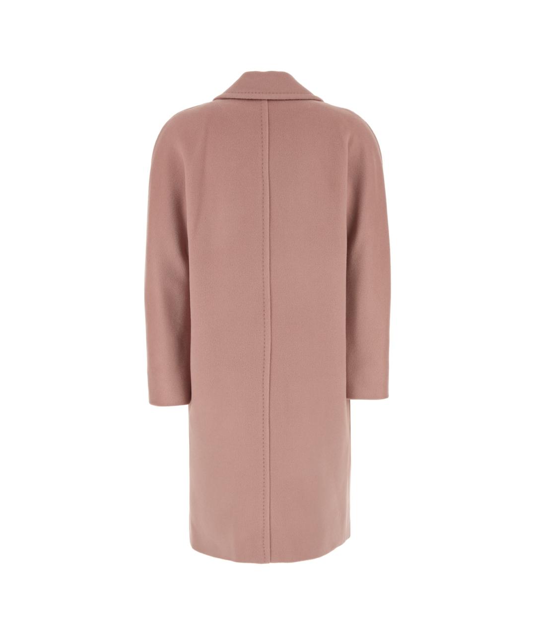 MAX MARA STUDIO Розовое шерстяное пальто, фото 2