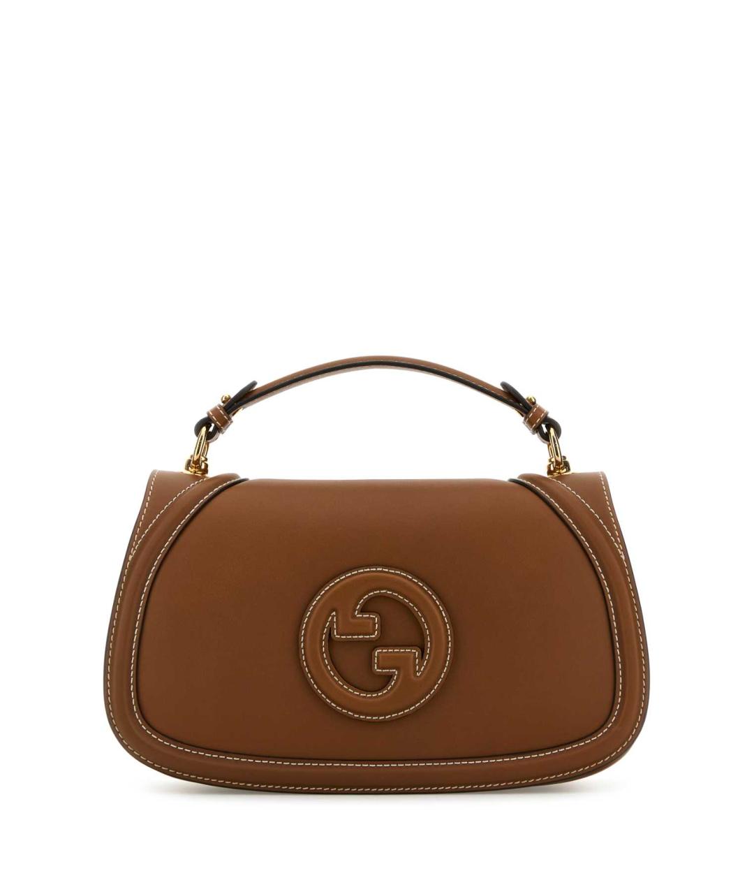 GUCCI Коричневая кожаная сумка через плечо, фото 1