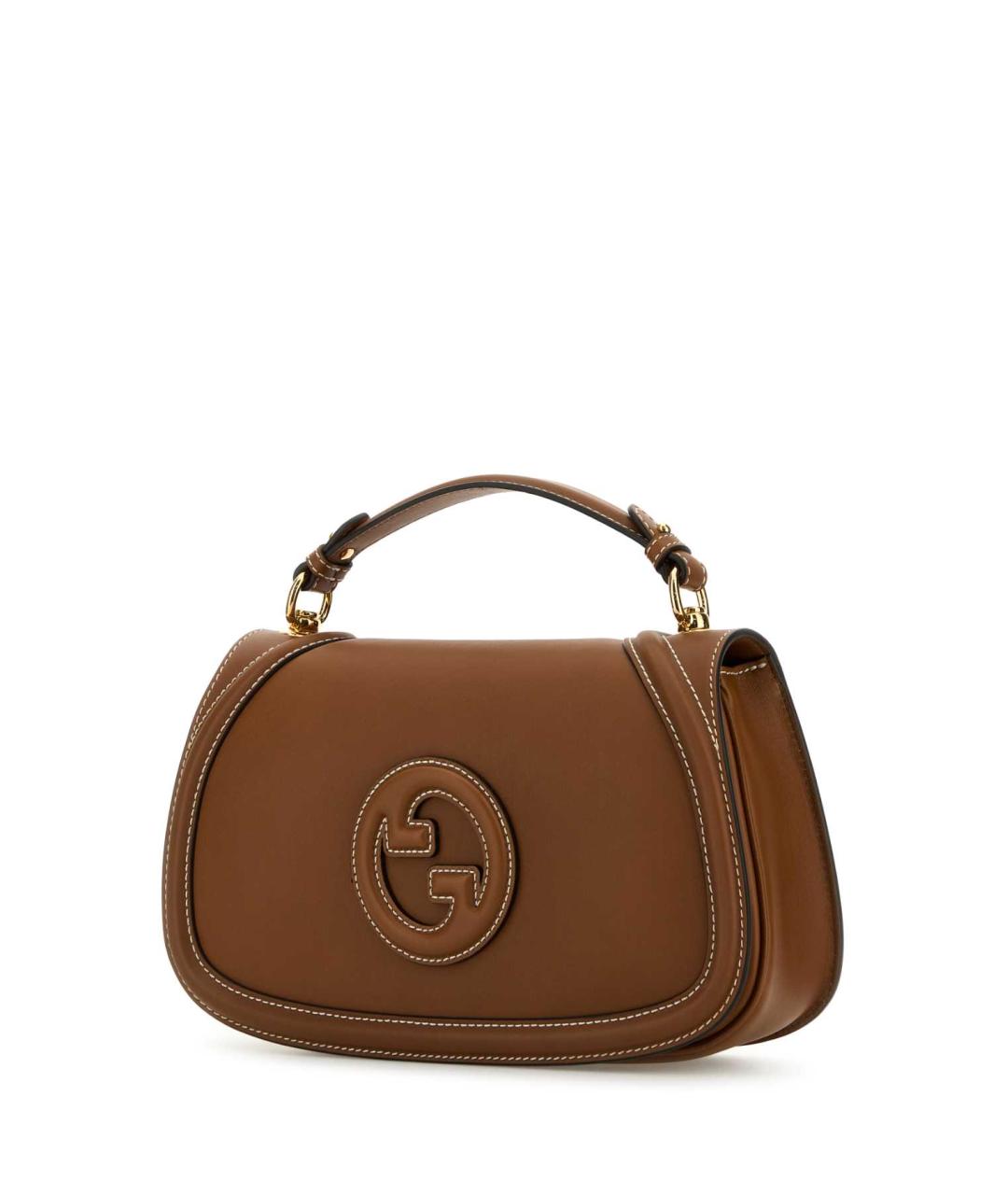GUCCI Коричневая кожаная сумка через плечо, фото 2