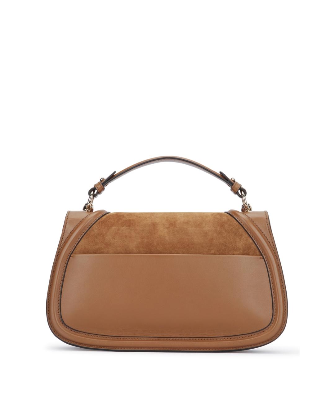 GUCCI Коричневая кожаная сумка через плечо, фото 3