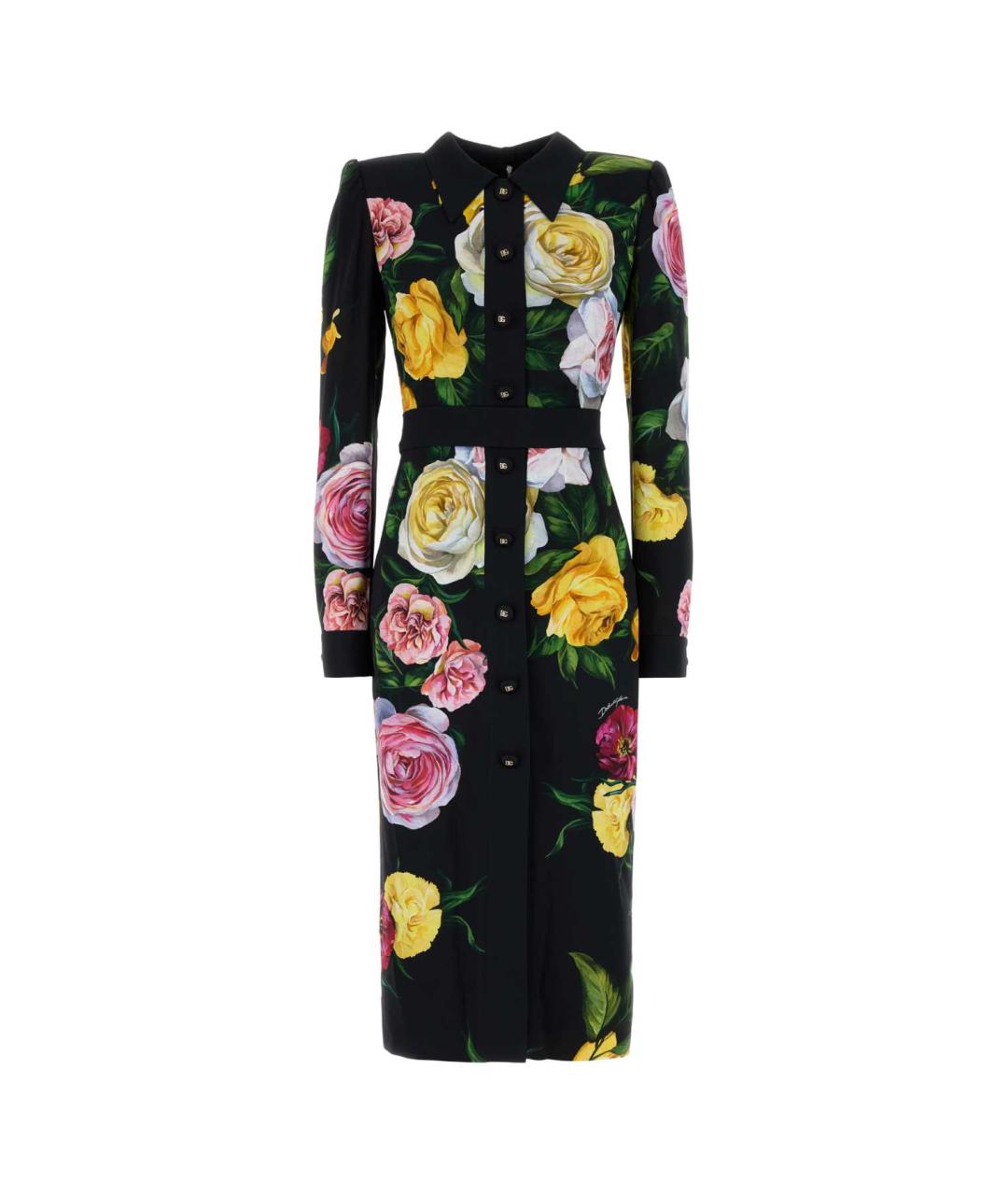 DOLCE&GABBANA Мульти вискозное коктейльное платье, фото 1