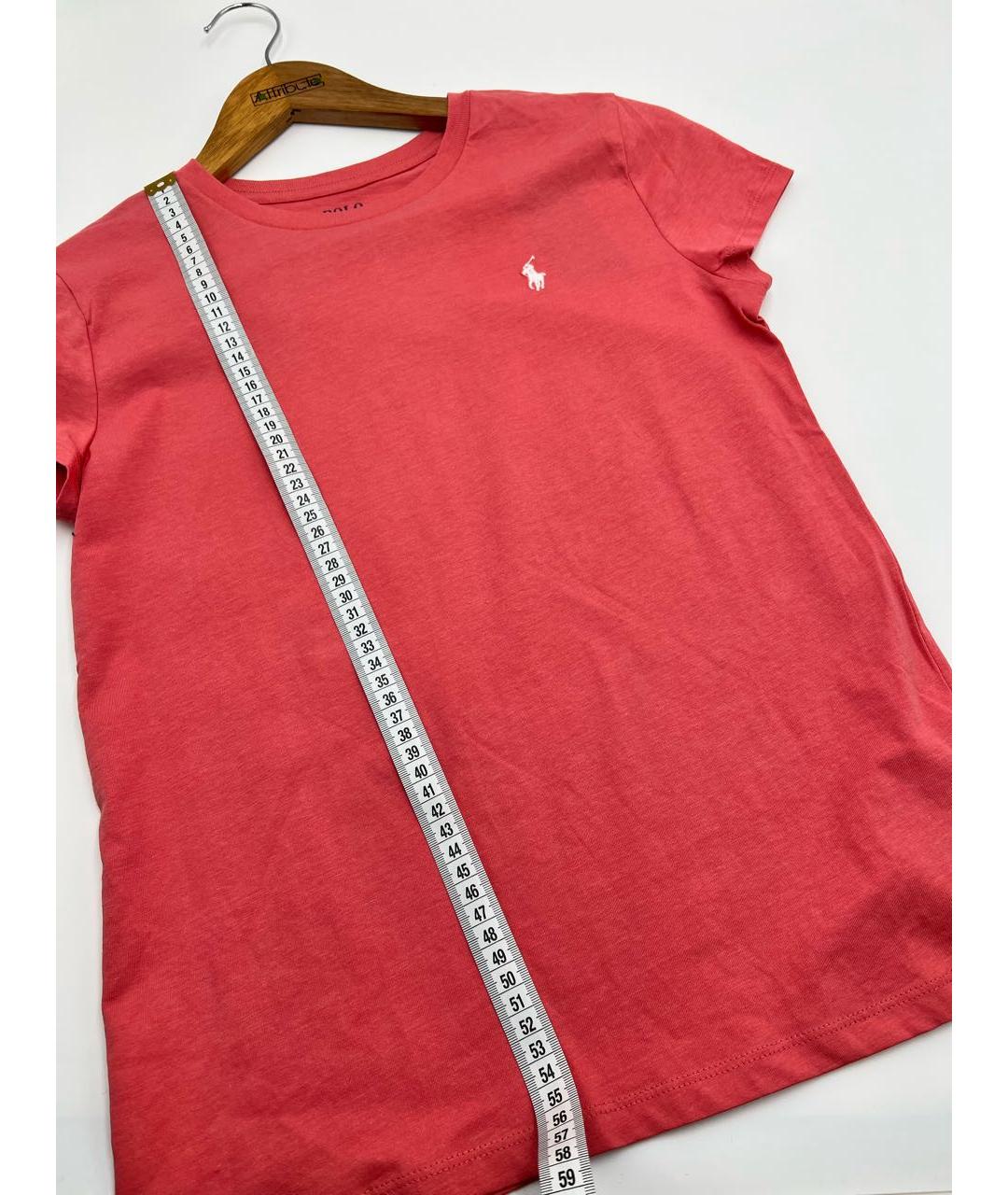 POLO RALPH LAUREN Коралловая хлопковая футболка, фото 5