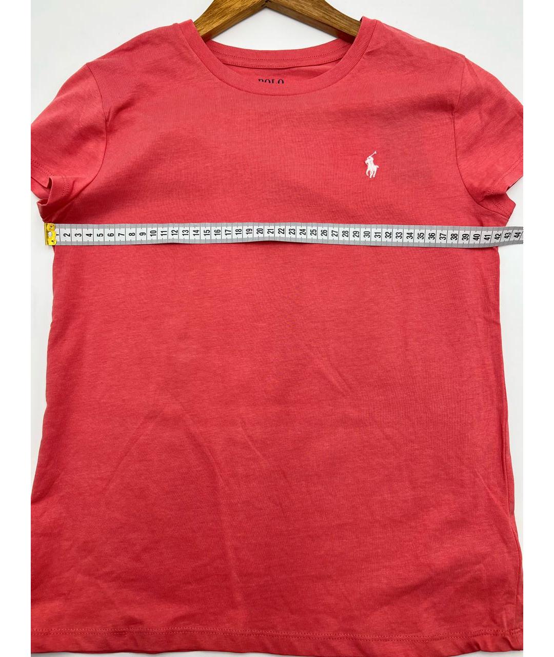 POLO RALPH LAUREN Коралловая хлопковая футболка, фото 6