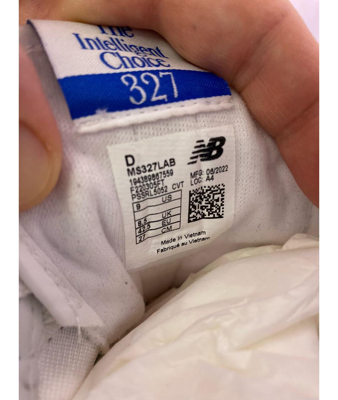 NEW BALANCE Белые замшевые низкие кроссовки / кеды, фото 5