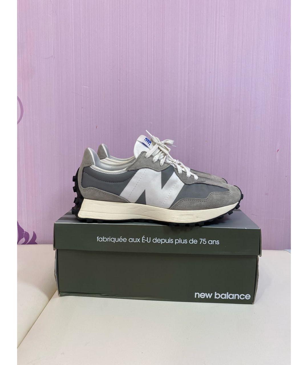 NEW BALANCE Белые замшевые низкие кроссовки / кеды, фото 1