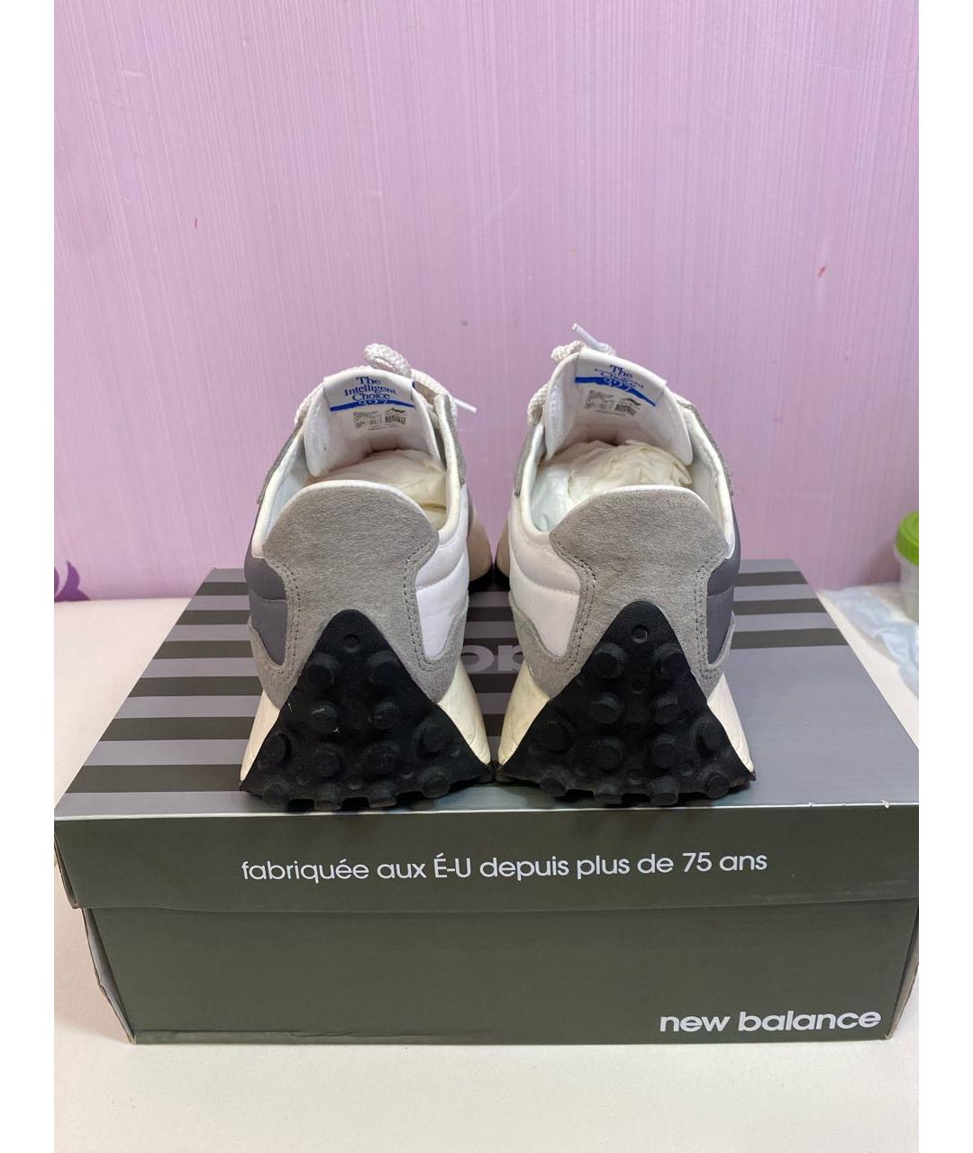 NEW BALANCE Белые замшевые низкие кроссовки / кеды, фото 4