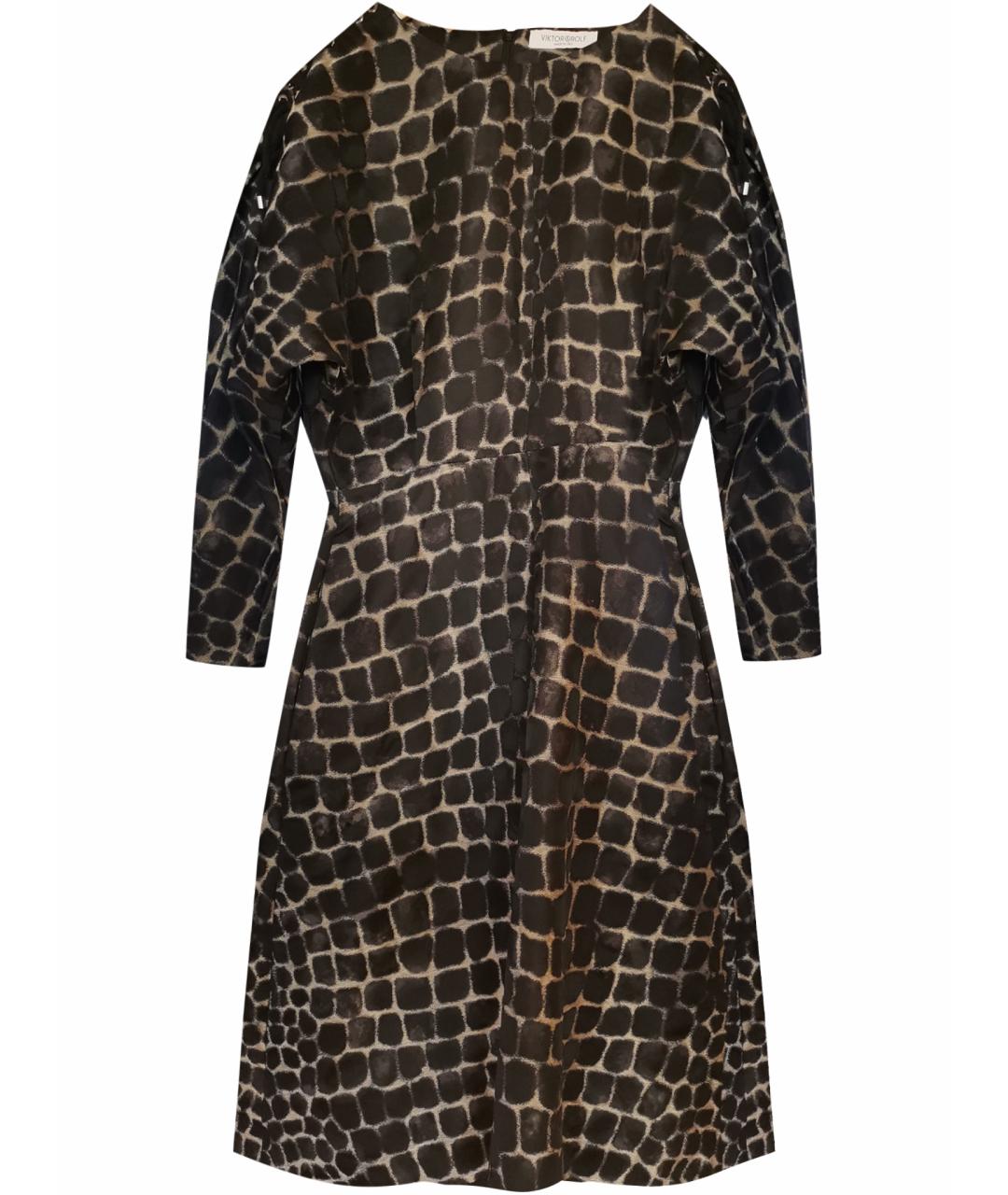 VICTOR AND ROLF Черное ацетатное вечернее платье, фото 1